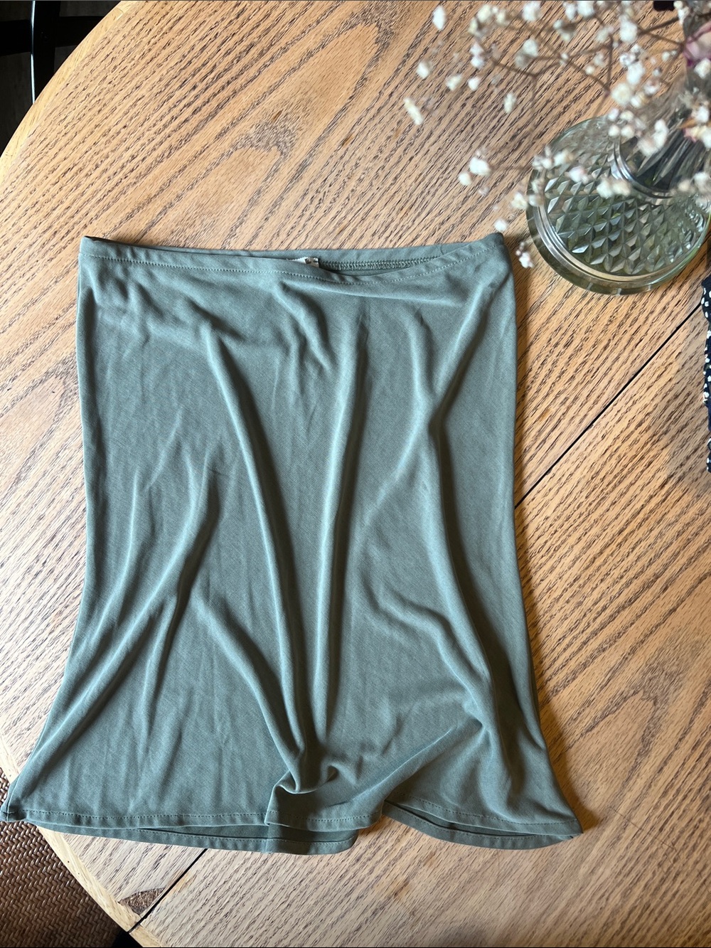 Kimchi Blue Urban Outfitters Olive Green Tube Skirt